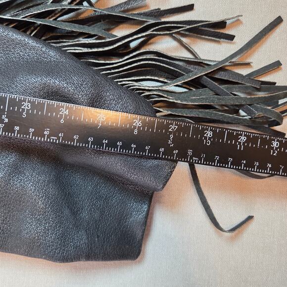 Vintage 90s Street Legal Bermans Leather Fringe Jacket Men’s Sz 44 L - Picture 15 of 15